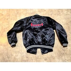 Vintage 1980s Summit Racing Satin Bomber Jacket Large 1993